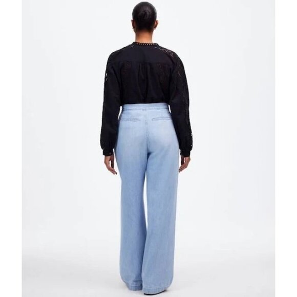 NEW Madewell The Harlow Wide-Leg Jean Airy Denim BLUE SIZE 33/100%AUTHENTIC - Picture 4 of 5